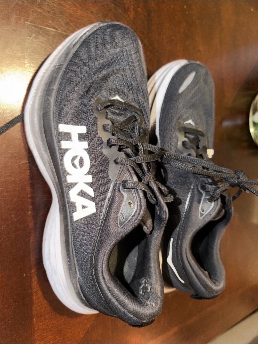 Hoka bondi 8 Black and White Womens - Picture 2 of 4